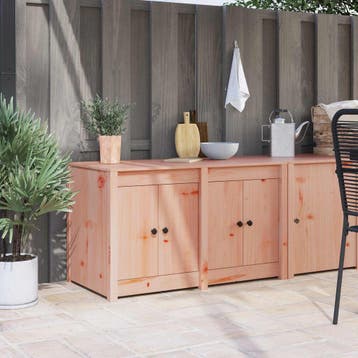 vidaXL Keukenkast met plank MEPPEL Bruin Eiken 106 x 55 x 64, Verzenden, Nieuw, Bruin