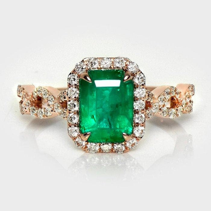 Zonder minimumprijs - Ring - 14 karaat Roségoud, IGI 1,60 ct, Sieraden, Tassen en Uiterlijk, Ringen