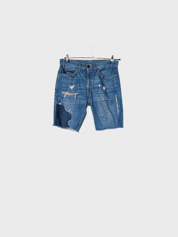 Levis Korte broek Heren maat W32 Blauw Vintage, Levi's, Ophalen of Verzenden, Zo goed als nieuw, Maat 48/50 (M)