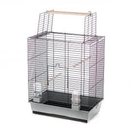 Vogelkooi Duvo Ara Cabrio – Grijs/Zwarte Binnenkooi voor.., Verzenden, Nieuw, Overige materialen, Vogelkooi