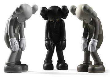Kaws (1974) - Complete Set 3 Small Lie figure (brown - grey