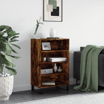 vidaXL buffetkast 57x35x90 cm bewerkt hout gerookt, Verzenden, Nieuw, 50 tot 100 cm, Minder dan 100 cm