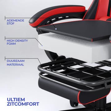 Stane Verstelbare Ergonomische Gamestoel met Voetsteun -, Ophalen of Verzenden, Gebruikt