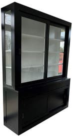 Zwarte strakke buffetkast Petten 200 x 240cm, Ophalen of Verzenden, Nieuw