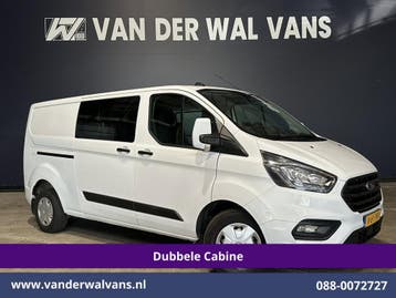 Ford Transit Custom | 2.0 TDCI 131pk L2H1 Dubbele Cabine, Gebruikt, Euro 6, Wit, Dealer onderhouden