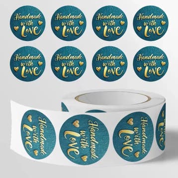 Sluitstickers etiketten handmade luxe editie rond etiket 2,5, Ophalen of Verzenden, Nieuw