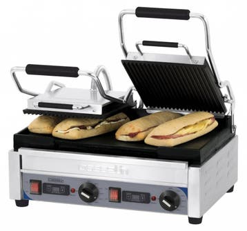 Dubbele Elektrische Panini Grill | 45x24cm Casselin, Verzenden, Nieuw in verpakking