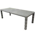 Bergamo dining tuintafel 240x100xH78 cm wit grijs, Tuin en Terras, Tuintafels, Ophalen of Verzenden, Nieuw, Wicker