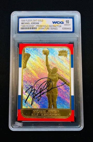 1998 Fleer Michael Jordan 23KT Gold - Prizm Holo Refractor, Nieuw
