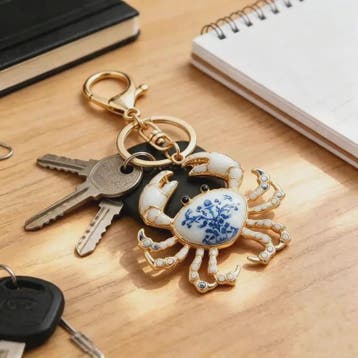 Unieke Krab Sleutelhanger - Stijlvolle Oceaan Dieren Hanger, Dieren en Toebehoren, Overige Dieren