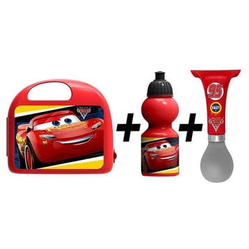 Combo Lunch Box + Drinkfles + Toeter Cars (Jongens), Fietsen en Brommers, Fietsaccessoires | Overige Fietsaccessoires, Ophalen of Verzenden