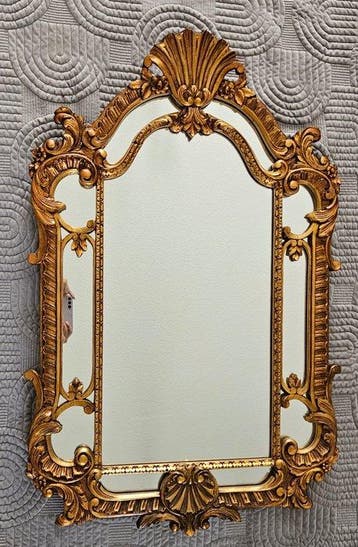 Wandspiegel- Barokstijl grote wandspiegel - Glas, Hars