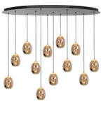 High light | Hanglamp | Amber | Golden Egg | 12 lichts, Huis en Inrichting, Lampen | Hanglampen, Nieuw, Ophalen of Verzenden, Glas