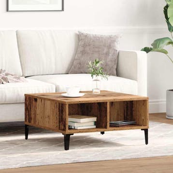 vidaXL Salontafel Oud Hout 60 x 60 x 30 cm, Verzenden, Nieuw, Overige houtsoorten, 50 tot 100 cm