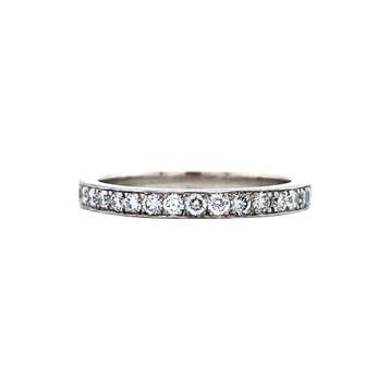 Witgouden alliance ring met diamant 18 karaat, Verzenden, Zo goed als nieuw, Goud