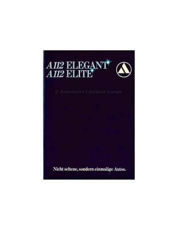 1979 AUTOBIANCHI A112 ELEGANT / ELITE BROCHURE DUITS, Nieuw, Author