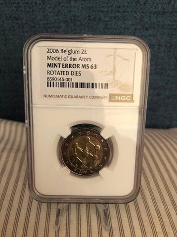 België. 2 Euro 2006 Atomium - MS63 Mint error-Rotated