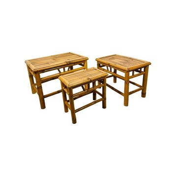 Set bijzettafels (3) - Bamboo Bohemian en tropisch moderne