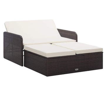 Tuin Loungeset met Opbergfunctie | Tweedekansje | OP=OP, 2 zitplaatsen, Hocker, Ophalen of Verzenden, Zo goed als nieuw