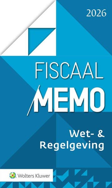 9789013182477 Fiscaal Memo Wet-  Regelgeving 2026, Verzenden, Nieuw