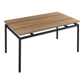 Eetkamerset Hemnes en Köfering 5-delig eikenkleurig en beige, Huis en Inrichting, Tafels | Eettafels, Verzenden, Nieuw