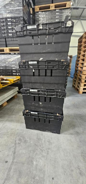Nestbare Stapelbak, 600x400x360 mm, euronorm, zwart, Doe-het-zelf en Verbouw, Kratten en Dozen, Gebruikt, 40 tot 60 cm, 50 tot 75 cm