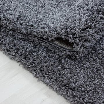 Hoogpolig Vloerkleed | Shaggy | Life | Grijs | 80x250 cm, Verzenden, Nieuw