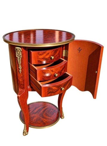 anonimo - Tafelstandaard - tafel drum - Mahonie