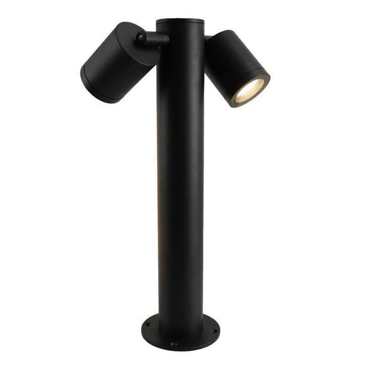 Zwarte moderne buitenlamp, Clevor 2L, aluminium, IP44, Tuin en Terras, Buitenverlichting, Staande lamp, Nieuw, Aluminium, Ophalen of Verzenden