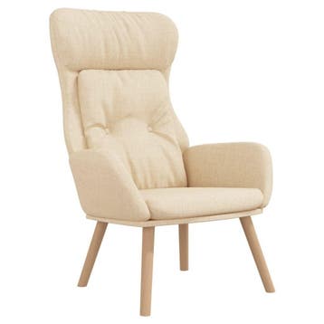 Fauteuil retro creme - Tweedekansje - OP=OP, Huis en Inrichting, Fauteuils, Nieuw, 75 tot 100 cm, Ophalen of Verzenden, 50 tot 75 cm