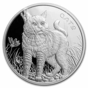 Fiji Cats 1 oz 2021 (12.000 oplage), Verzenden, Losse munt, Zilver
