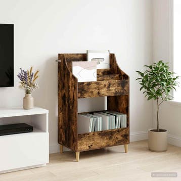 vidaXL Mediaschappen Gerookt eiken 70,5 x 46 x 112 cm, Verzenden, Nieuw