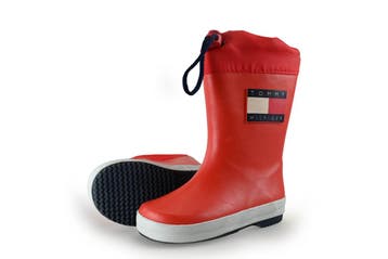 Tommy Hilfiger Regenlaarzen Jongens in maat 27 Rood, Verzenden, Jongen of Meisje, Laarzen, Tommy Hilfiger