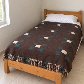 Vintage Heavyweight Reversible Geometric & Plaid Woven