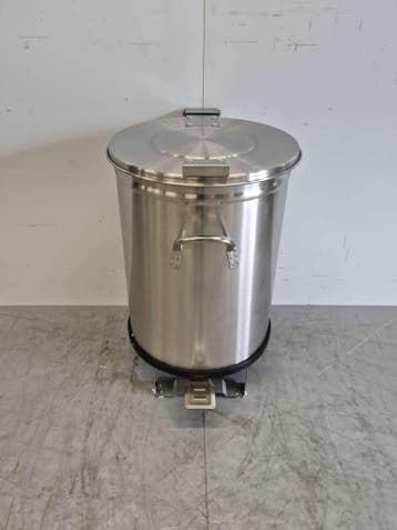 RVS Saro prullenbak afvalbak met voetpedaal 50 liter Horeca, Ophalen of Verzenden, Nieuw in verpakking