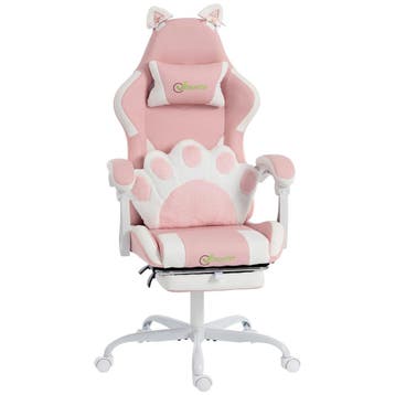 Ergonomische Gaming-Stoel, Kunstleren Gamer-Stoel Met Katten, Verzenden, Nieuw