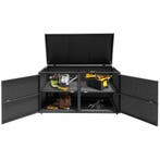 LIVSK Rotan Tuinbox 335 L - Weerbestendig met 2 Planken - Sc, Verzenden, Nieuw