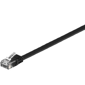 Cat6 20 meter platte UTP kabel zwart, Ophalen of Verzenden, Nieuw