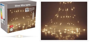 Zilverdraad 100led warm wit IP44 waterproof (Interieur), Diversen, Kerst, Verzenden, Nieuw