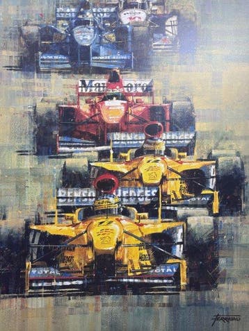 Jordan - Ralf Schumacher, Giancarlo Fisichella, Eddie Jordan, Nieuw
