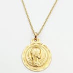 Ketting met hanger - 18 karaat Geel goud, Sieraden, Tassen en Uiterlijk, Antieke sieraden