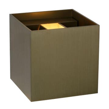 Bruine wandlamp Xio, aluminium, Huis en Inrichting, Lampen | Wandlampen, Ophalen of Verzenden, Nieuw, Metaal