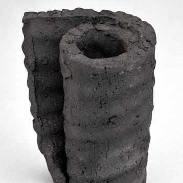 Vaas - Onglazuur aardewerk (yakishime), rookgestookt, Groot