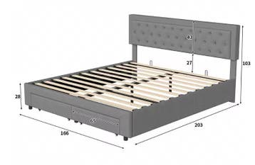 Velvet Opbergbed 160x200/180x200 cm metLades en Hydraulisch, Huis en Inrichting, Slaapkamer | Bedden, Verzenden, Nieuw