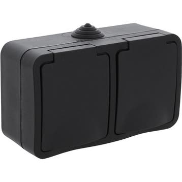 Q-LINK - Wandcontactdoos - Buitenstopcontact - Opbouw -, Kunststof, Minder dan 50 watt, Overige typen, Nieuw