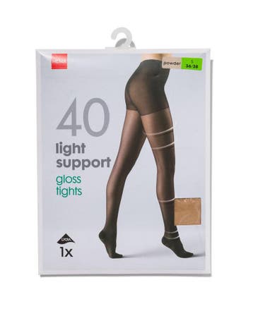 HEMA Panty light support 40 denier glans poeder, Verzenden, Nieuw