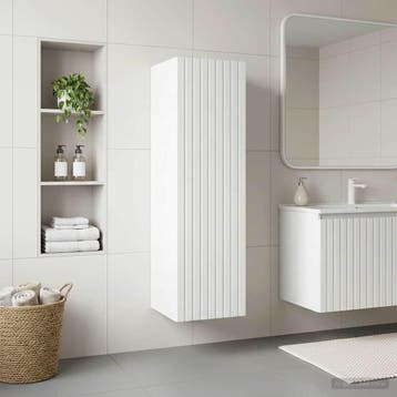 vidaXL Wand Gemonteerde Badkamerkast Wit 33 x 34,5 x 100 cm, Verzenden, Nieuw