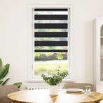 vidaXL Zebra rolgordijn 80,9 x 150 cm stofbreedte 76,7 cm, Verzenden, Nieuw, Zwart
