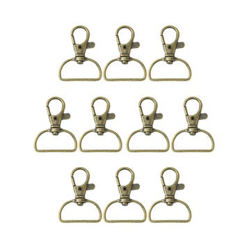 Sleutelhanger D-Haak - Antiek Brons (10 Stuks), Ophalen of Verzenden, Nieuw, Overige typen