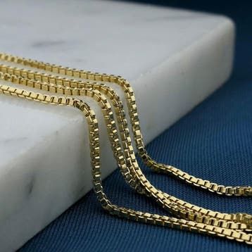 Gouden Venetiaanse schakelketting, Sieraden, Tassen en Uiterlijk, Kettingen, Ophalen of Verzenden, Gebruikt, Goud, Goud